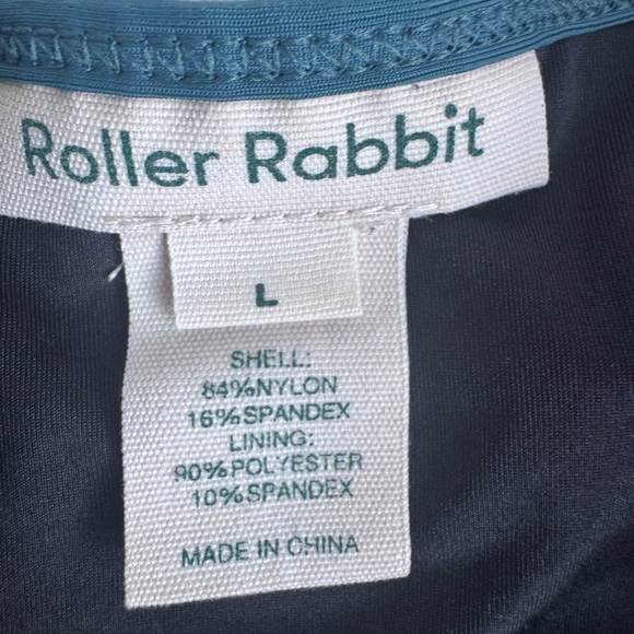 Roller Rabbit High Waisted Women Bikini Bottoms Large Floral Boho Red Green Swim - Picture 3 of 6